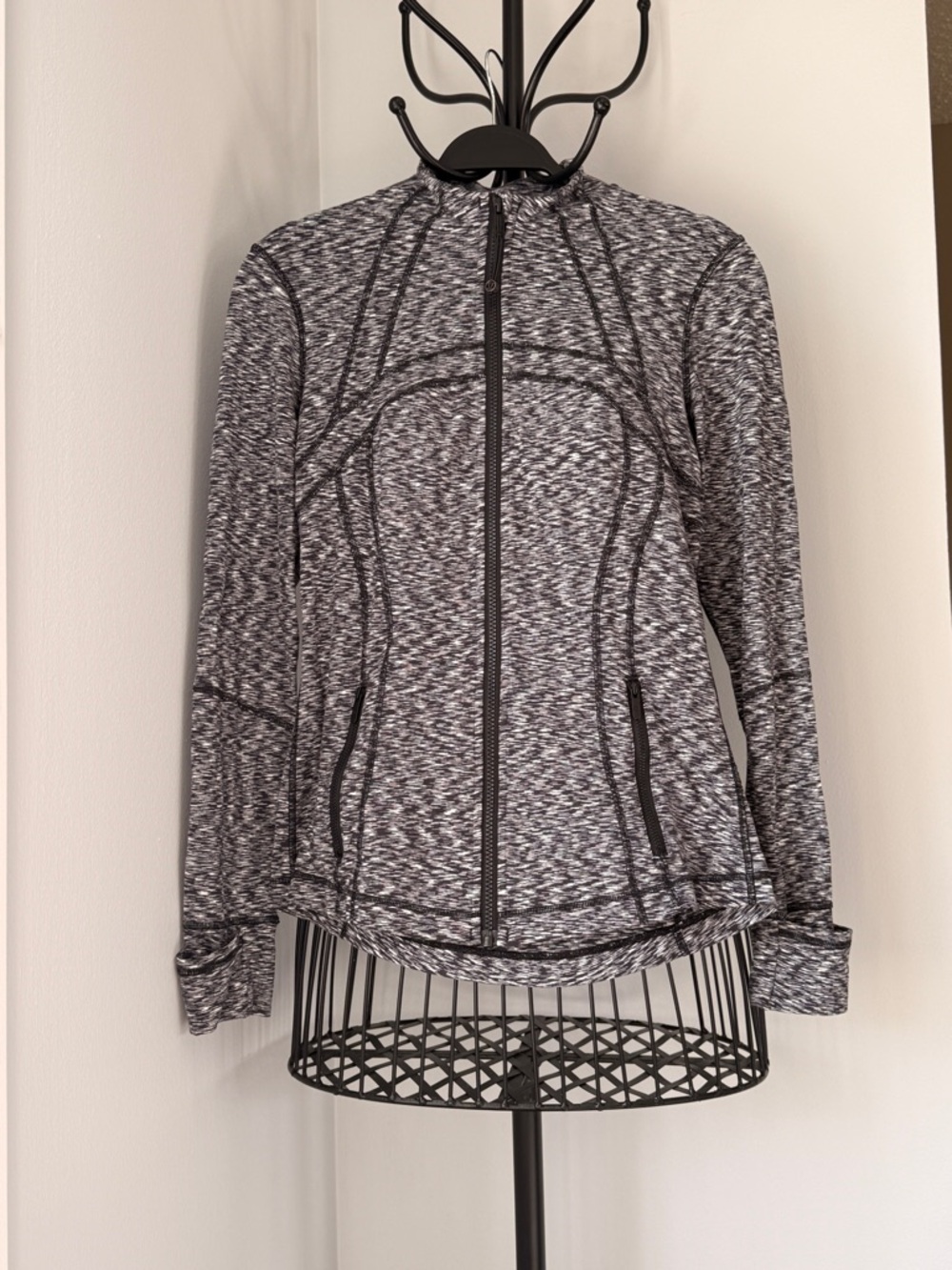 lululemon athletica Black & White Marled Full-Zip Define Jacket